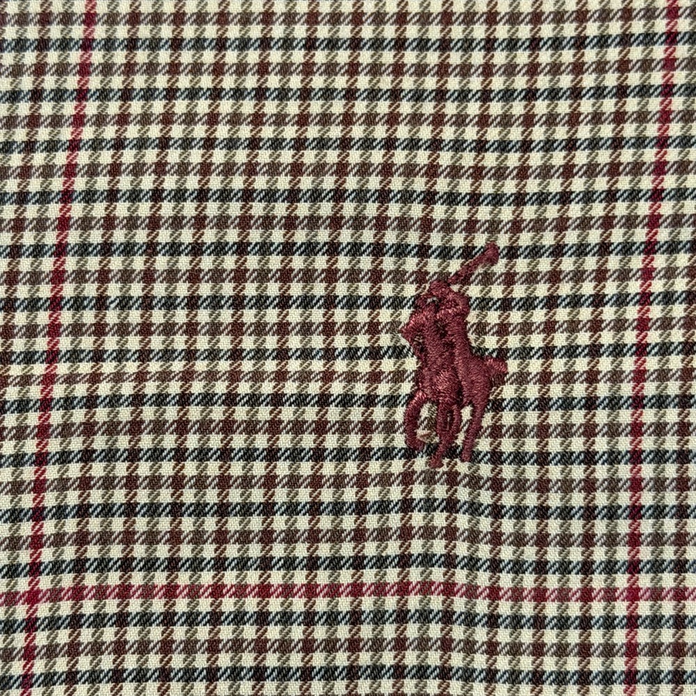 Polo Ralph Lauren Postboy Cotton Button Up Plaid Long Sleeve Mens 16-35 - Picture 2 of 8